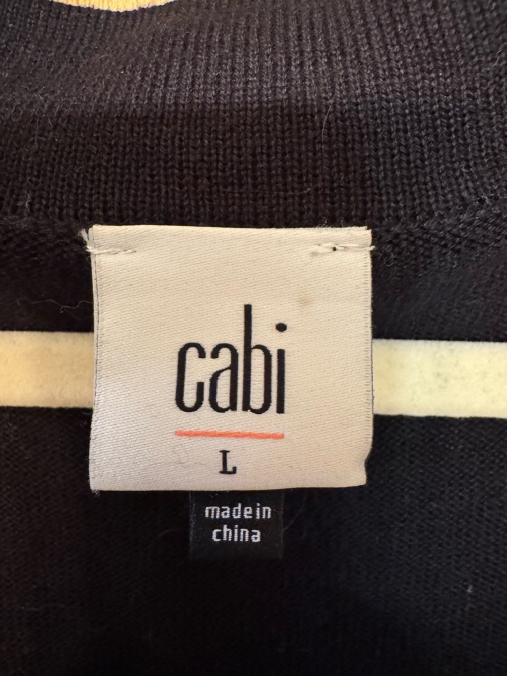 CAbi Black knit cardigan with striped tee Set - Picture 4 of 10